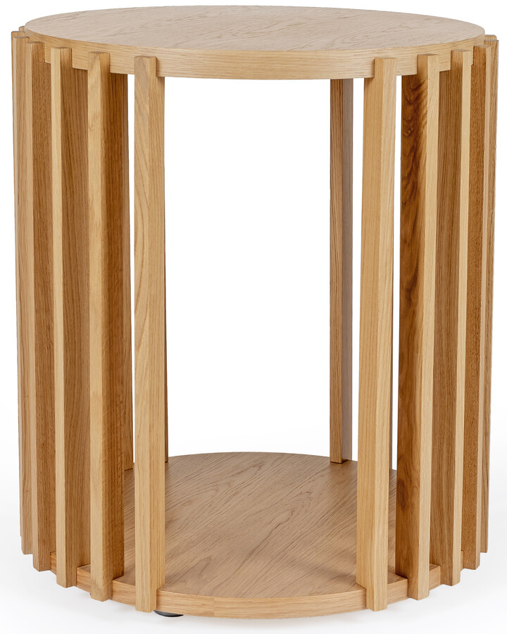 Stolik okrągły DRUM 53 cm - naturalny