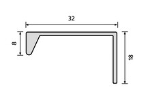 Uchwyty Uchwyt listwowy 4394 - aluminium / rozstaw 32 mm - Schwinn