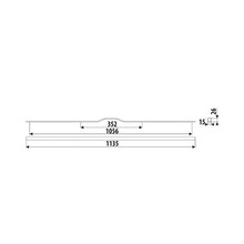 Uchwyty Uchwyt meblowy UA130 - czarny strukturalny / rozstaw 352 / 1056 mm - Gamet