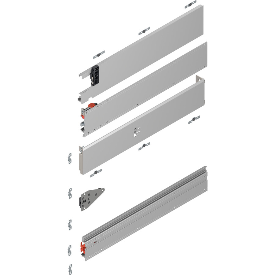 REVEGO duo, Prowadnica kieszeniowa (Zestaw), dł.=675 mm, l.+Aluminium*P/U: 1