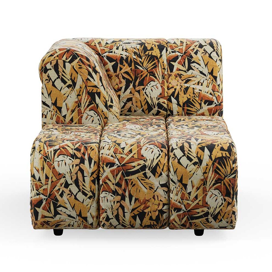 Sofa WAVE element lewy/szezlong - wielokolorowy