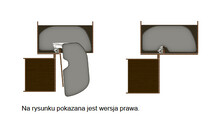 Kosze Cargo Półka narożna HAFELE TRIGON / 450 /antracyt / prawa - Häfele