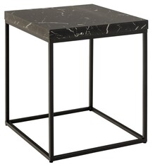 Stolik kawowy BAROSSA 40x40 - czarny marmur/czarny