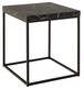 Stolik kawowy BAROSSA 40x40 - czarny marmur/czarny