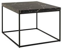 Stolik kawowy BAROSSA 60x60 - czarny marmur/czarny