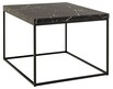 Stolik kawowy BAROSSA 60x60 - czarny marmur/czarny
