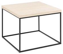 Stolik kawowy BAROSSA 60x60 - beżowy/czarny