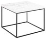 Stolik kawowy BAROSSA 60x60 - biały marmur/czarny