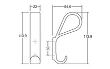 Wieszaki Wieszak BELT 7039 - czarny mat - Viefe