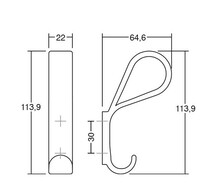 Wieszaki Wieszak BELT 7039 - biały mat - Viefe