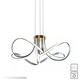 Lampa wisząca ABRO MD5520-4-3BGBDT - szary/złoty