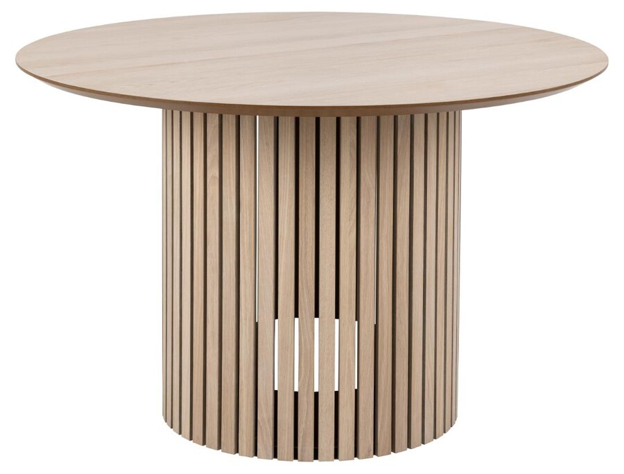 Stół okrągły LINLEY 120 cm - dąb bielony