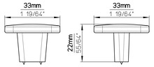 Uchwyty Gałka kwadratowa 2438 - czarny mat / 33 mm - Siro