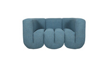 Sofa 2-osobowa szenilowa NUA - niebieski