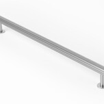 Uchwyt RILLE 0528 - efekt stali nierdzewnej / rozstaw 320 mm    Wymiary: - długość: 350 mm - rozstaw otworów: 320 mm    Materiał: aluminium    Kolor...