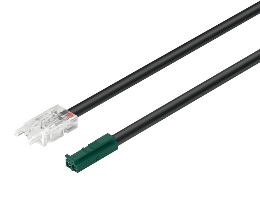Przewód zasilający, do taśmy LED Häfele Loox5 24 V 8 mm 2-bieg, 5 A, 18 AWG, szerokość klipsa 10 mm, długość 0,5 m