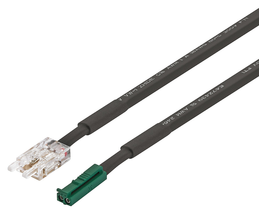 Przewód zasilający, do taśmy LED Häfele Loox5 24 V 8 mm COB 2-bieg. (monochromatyczna) 5 A, 18 AWG, 2000 mm