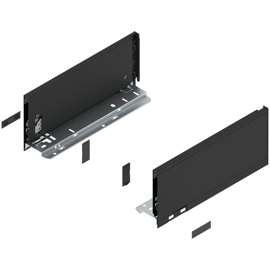 Bok szuflady LEGRABOX, wysokość K (128.5 mm), dł.=300 mm, lewy/prawy, do LEGRABOX pure+czarny mat*P/U: 1/5