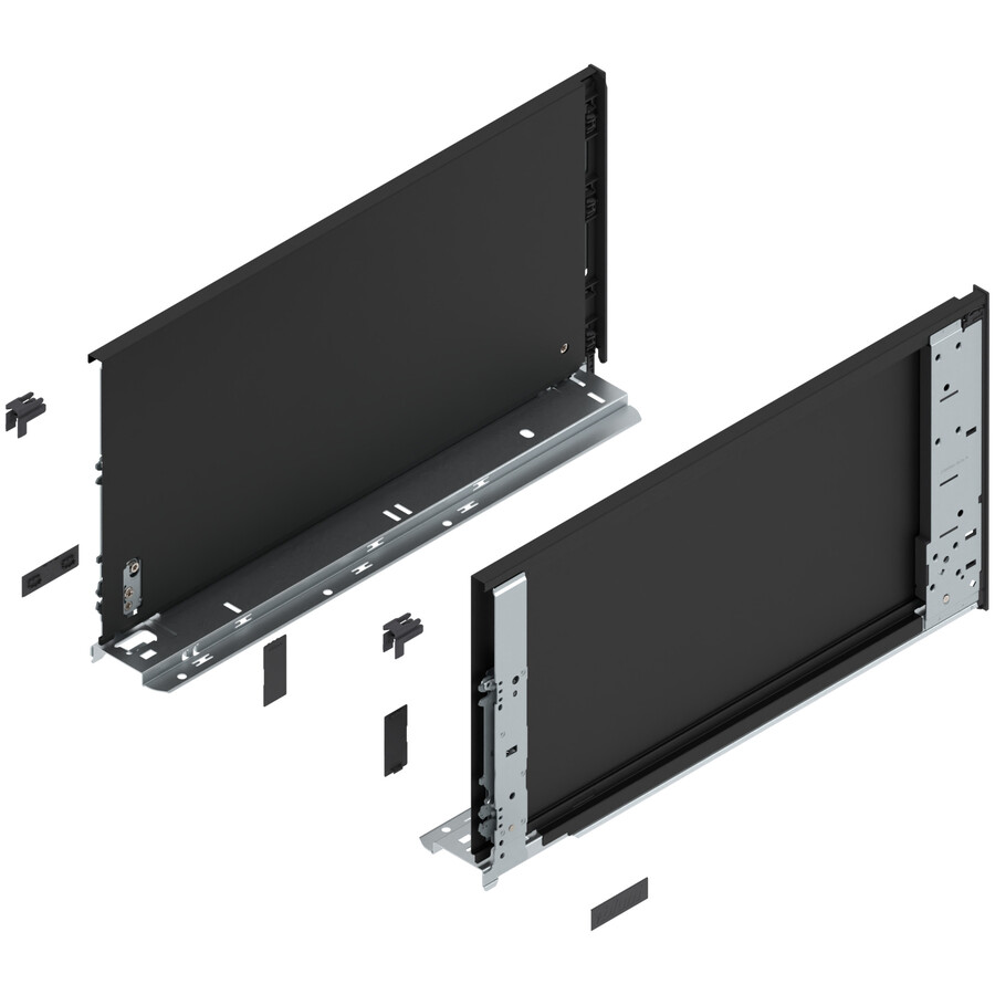 Bok szuflady LEGRABOX (wewnętrzny), wysokość F (241 mm), dł.=450 mm, lewy/prawy, do LEGRABOX pure+czarny mat*P/U: 1/5