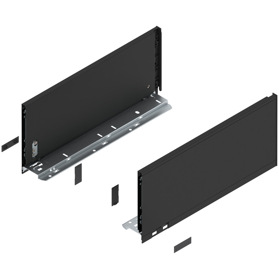 Bok szuflady LEGRABOX, wysokość C (177 mm), dł.=400 mm, lewy/prawy, do LEGRABOX pure+czarny mat*P/U: 1/5