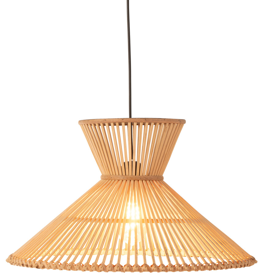 Lampa wisząca drewniana - naturalny