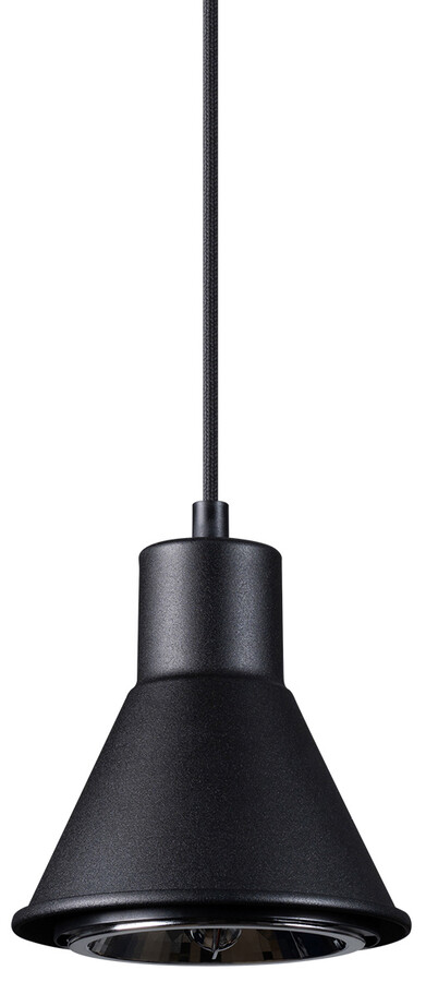 Lampa wisząca czarna stalowa Ø14x14 cm ES111