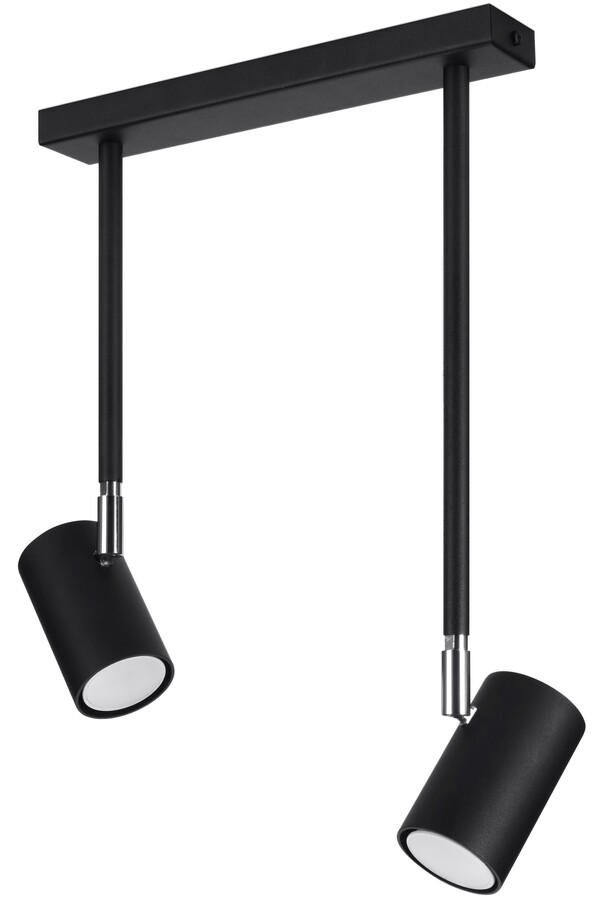 Lampa sufitowa podwójna regulowana 30x43 cm czarna