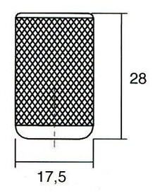 Uchwyty Gałka GRAF 0109 - efekt stali nierdzewnej / fi 17,5 mm - Viefe