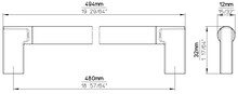 Uchwyty Uchwyt 2457 - efekt matowej stali szlachetnej / rozstaw 480 mm - Siro