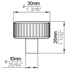 Uchwyty Gałka 2595 - czarny antyczny / fi 30 mm - Siro