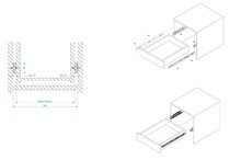 Prowadnice do szuflad Prowadnica kulkowa bez dociągu II - ocynk biały / dł. 250 mm / 30 kg / L+P - Rejs