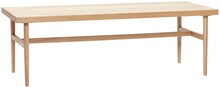 Stolik kawowy prostokątny kawowy drewniany 121x51 cm