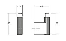 Wieszaki Wieszak ARPA 7035 - efekt stali nierdzewnej - Viefe