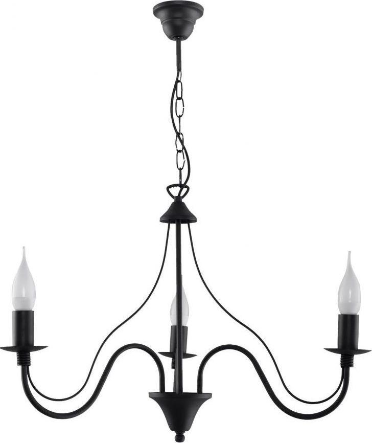 Lampa wisząca 3-punktowa czarna 60x80 cm