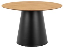 Stół okrągły SOLI 120 cm - dąb/czarny