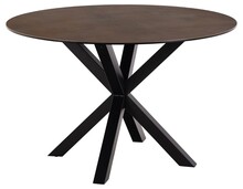 Stół okrągły HEAVEN 119 cm - brązowy/czarny
