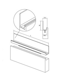 Uchwyty Uchwyt listwowy wbijany JEY 0127 - czarny mat / 397 mm - Viefe
