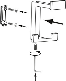 Wieszaki Wieszak 2324 - czarny mat / wys. 92 mm - Siro