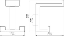 Wieszaki Wieszak 2324 - czarny mat / wys. 92 mm - Siro