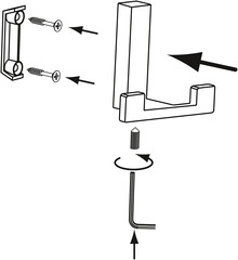 Wieszaki Wieszak 2325 - aluminium / wys. 61 mm - Siro