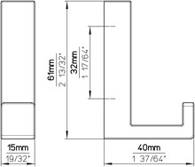 Wieszaki Wieszak 2326 - czarny mat / wys. 61 mm - Siro