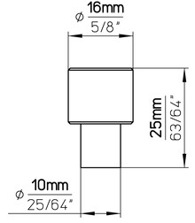 Uchwyty Gałka 2508 - czarny mat / fi 16 mm - Siro