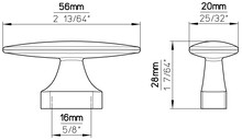 Uchwyty Gałka 2441 - żelazo szczotkowane / 56 mm - Siro