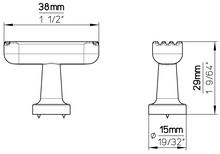 Uchwyty Gałka 2588 - czarny mat / 38 mm - Siro