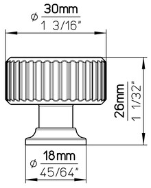 Uchwyty Gałka 2596 - chrom połysk / fi 30 mm - Siro