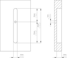 Wieszaki Wieszak 2227 - efekt stali szlachetnej / wys. 93 mm - Siro