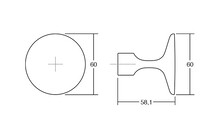 Wieszaki Wieszak FLOID 7003 - czarny mat / fi 60 mm - Viefe