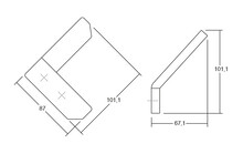 Wieszaki Wieszak CORNER 7005 - antracyt/czarny mat - Viefe