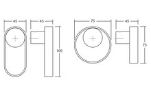 Wieszaki Wieszak ORBIT 7007/75 czarny mat/złoty szczotkowany Viefe - Viefe