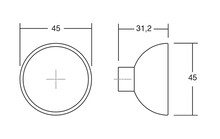 Wieszaki Wieszak BOL 7015 - czarny mat/biały mat / fi 45 mm - Viefe